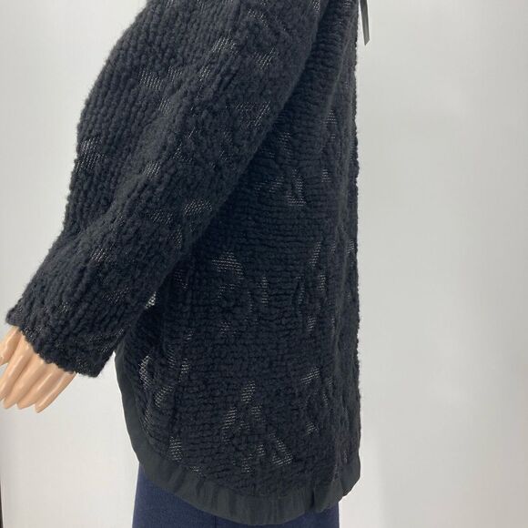 NWT Laura Tanzer Rose Butterfly Knit Jacket Size M Black Color - Picture 5 of 10
